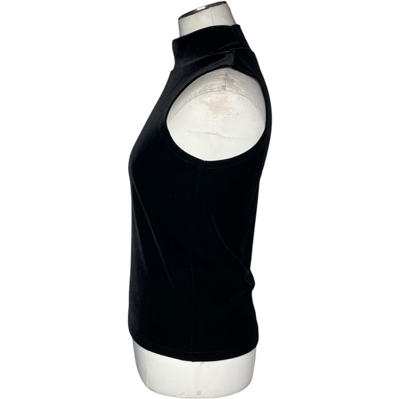 J. Crew Black Velvet Mock Neck Tank Top - Picture 5 of 8